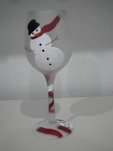 Lolita Weinglas Frosty's Going Down handbemalt 15oz Rezept auf Unterseite - Bild 1 von 3