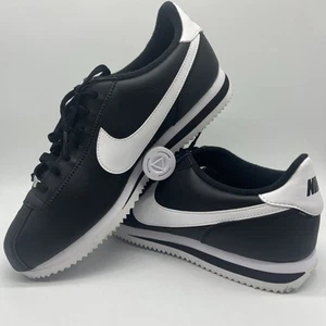 Size 11 - Nike Cortez Basic Leather Black White 2016 DS Comfort Casual Shoes - Picture 1 of 12