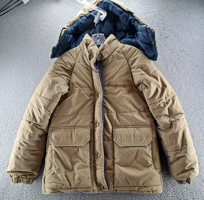 VINTAGE L.L. Bean Coat Womens Medium Beige Hooded Jacket Puffer Parka Winter USA - Image 1 of 4