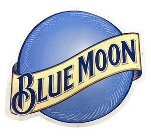 Large 2002 Authentic Blue Moon Brewing Metal Sign 25” X 28” Minor Weathering - Picture 1 of 8