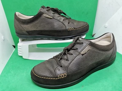ECCO Women Brown Leather Suede Lace Up Comfort Shoe Size 10-10.5 EUR 41 - Image 1 of 4