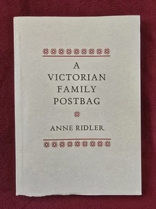 Anne Ridler SIGNED A Victorian Family Postbag 1988 Bradby Family History - Picture 1 of 12