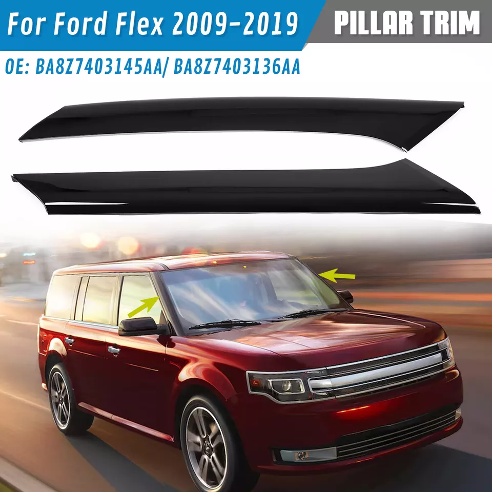 For Ford Flex 2009-2019 Pair Windshield Outer Trim Pillar Molding Left & Right - Imagem 1 de 4