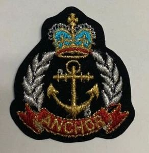 BLACK GOLD & RED VELVET ANCHOR EMBLEM IRON ON APPLIQUES LOT OF 12 - Picture 1 of 1