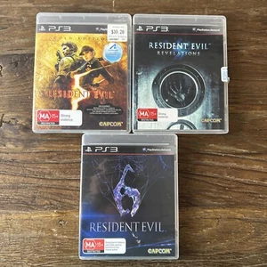 Resident Evil Playstation 3 PS3 Bundle Revelations, 6 & Gold Edition Pre Owned - Picture 1 of 10