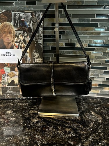 Coach Vintage Hamptons Borsa a tracolla in pelle conciata a guanto 7573 Nera