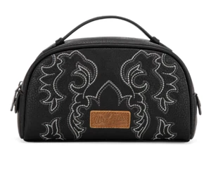 Wrangler Makeup Pouch Bag Western Toiletry Purse Cosmetic Organizer STITCHING - Picture 1 of 5