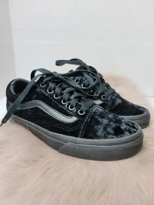 Vans Old Skool Womens Sneaker Size 5.5  ‘Black Velvet’ Skate Shoes - Image 1 of 4