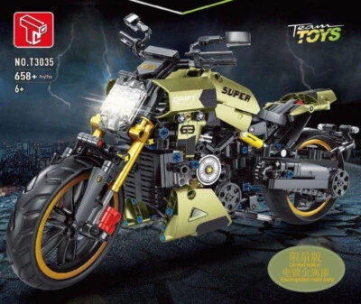 Building Blocks Sets MOC Luxury Motorcycle Bike Bricks DIY Model Kids Toys - Image 1 of 4