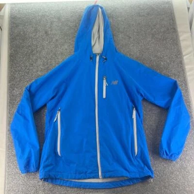 Chaqueta cortavientos New Balance manga larga cremallera completa azul para mujer XL Foto 1 de 4