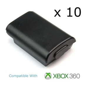 x 10 Xbox 360 Controller Battery Cover Case Shell Pack - Black - Picture 1 of 2