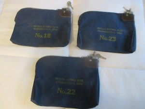 Three Locking with Key Bank Deposit Bags Orville Savings Banks Ohio - Bild 1 von 3