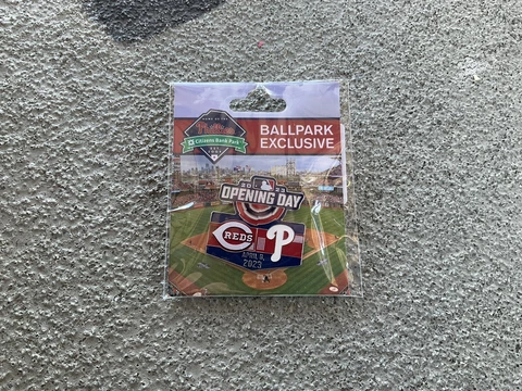 PHILLIES~2023 OPENING DAY PIN vs REDS (Bryce Harper) SGA Cover