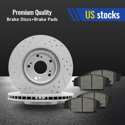 Rotores de freno de disco delanteros y pastillas de cerámica para Acura RSX CSX Type-S 2002-2005 2006 Foto 1 de 4