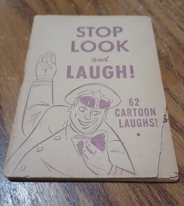 1945 Little Blue Book #1825 Stop Look and Laugh 62 Cartoon Laughs Booklet - Picture 1 of 6