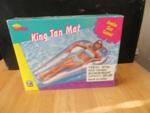 Estera bronceadora vintage nueva Sunco King Tan salón 2000. 74" x 44" #V-8785 - Imagen 1 de 6