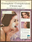1961 Noxema Medicated Skin Cream Print Ad Complete Complexion Clean Up