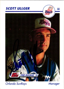 Scott Ullger Signed 1991 impel Line Drive Pre-Rookie #499 Orlando Sun Rays - Picture 1 of 2