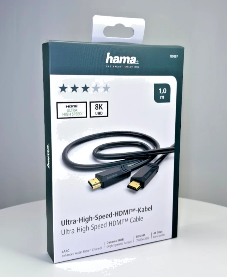 🔥 HAMA 2.1 HDMI Kabel 8K UHD 48Gbps Gold ➔ 1m 2m 3m TV PS5 XboX Gaming Qualit🔥 - Bild 1 von 4