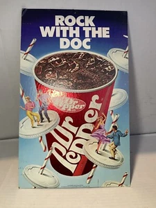 Dr. Pepper 1984 Advertising cardboard sign, 18"×10.5* "ROCK w/ the DOC" Rare - Picture 1 of 15