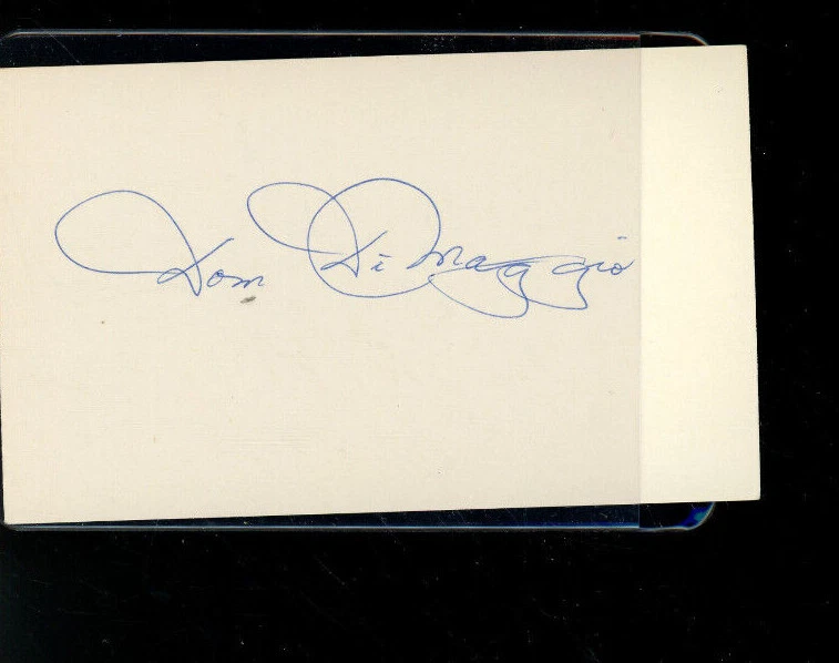 Dom DiMaggio 1940 Boston Red Sox- Signed 3x5 Index Card  - Image 1 of 1