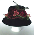 Vintage Doeskin Womens Hat 100% Wool Dark Blue Bollman Hat Company Importina