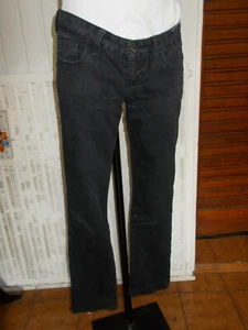 Jeans noir délavé taille basse stretch GUESS Starlet straight  W26 34/36 19SP6 - Picture 1 of 10