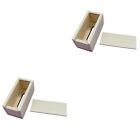 2 PCS Mini Wood Paper Extraction Box Miniature Decorative Item Photo