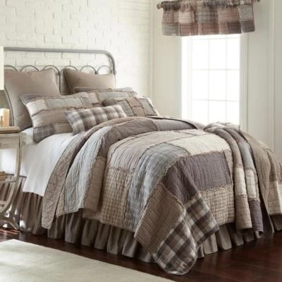 Donna Sharp Smoky Cobblestone *KING* Quilt Rag Quilted Country Rustic Farmhouse - Image 1 of 3