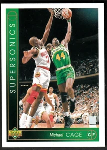 Michael Cage - Seattle Supersonics   - Upper Deck 1993 /  Collector's Card # 332 - Picture 1 of 2