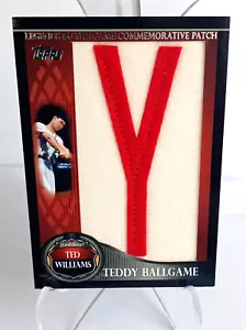 👀 /50 Ted Williams 2009 Topps Legends the Game Commemorative Patch "Y" Red Sox - Picture 1 of 16