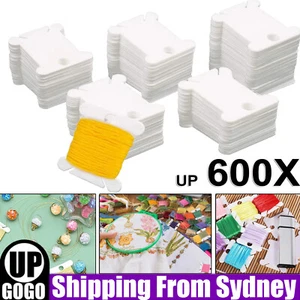 UP 600x Plastic Bobbin Craft Storage Cross Stitch Thread Winder Embroidery Floss - Picture 1 of 12