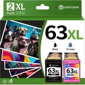 63 XL Black Color Ink Cartridge for HP Envy 4512 4516 4520 OfficeJet 5255 5258 - Picture 1 of 10