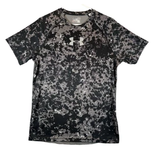 Under Armour Camicia Uomo Heatgear Fitted Activewear Medium Grigio Nero Maglia Mimetica - Foto 1 di 9