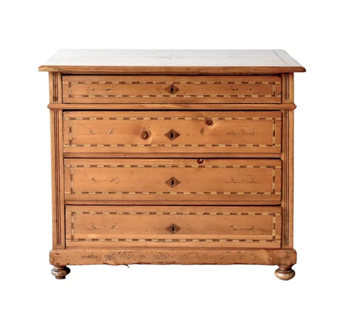 Antique C. 1790-1815 Federal Early American Inlaid Chest of Drawers Cover