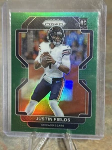 2021 Panini Prizm Justin Fields RC Green Prizm SP Rookie #334 Steelers NFL - Picture 1 of 1