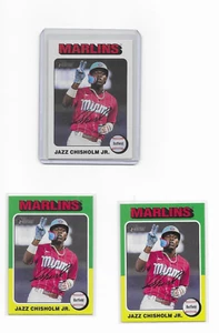 Béisbol 2024 Topps Heritage JAZZ CHISHOLM JR BORDE BLANCO + 2 BASE MARLINS - Imagen 1 de 2