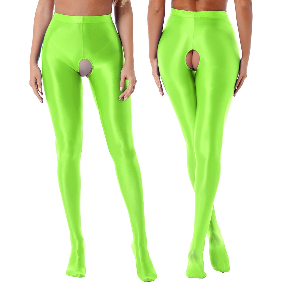 Women's Sexy Sheer Oil Shiny Glossy Tights Stocking Ultra Pantyhose Thin Hosiery - Image 1 of 4