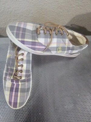 Baby Phat Fabric Plaid Colorful Sneaker Shoes Y2K Casual Women's Size 9 - Imagem 1 de 4