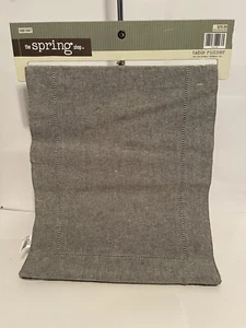 The Spring Shop Woven Striped Table Runner Gray 14" x 72" - Picture 1 of 3