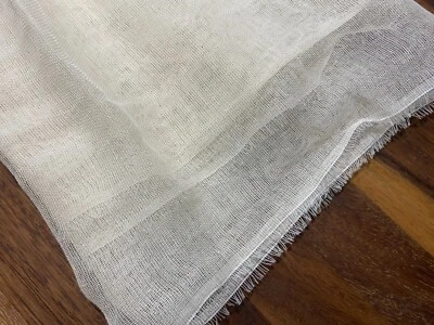 Mull Muslin 100% Cotton Fabric Voile Curtains Gauze Cheesecloth 140cm wide - Image 1 of 4