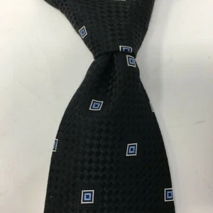 Cravatta uomo Donald J Trump Signature Collection nera e blu geometrica - Foto 1 di 9