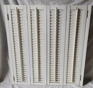 Set of Interior Vinyl Window Shutters 31" wide x 32 1/2" h - Picture 1 of 5