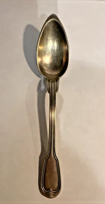 Antique WMF Silver Plate 1900 Fiddle Thread Serving teaspoon 5 3/4" Very Rare - Image 1 of 4