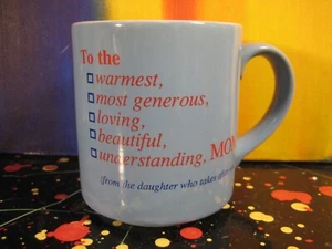 To the Warmest Most Generous Loving Mom Mother Daughter Gift Mug Mt Clemens - Picture 1 of 4