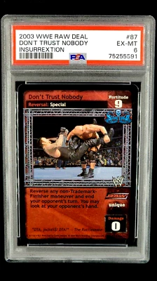 2003 WWF Raw Deal Insurrextion Stone Cold Steve Austin PSA 6 POP 1 *None Higher* - Image 1 of 4