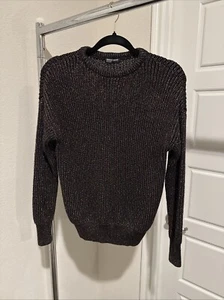 Vintage American Apparel Knit Black Rainbow Metallic Knit Sweater SMALL - Picture 1 of 10