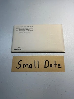 (1)  1970  US Mint Silver P & D Set,   in OGP,   SMALL DATE CENT,   RARE SET!!! - Image 1 of 4