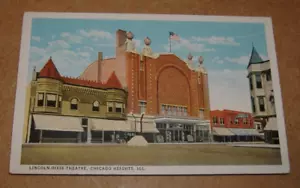 c1921 Lincoln Dixie Theater Chicago Heights Illinois cartolina IL vista città - Foto 1 di 3