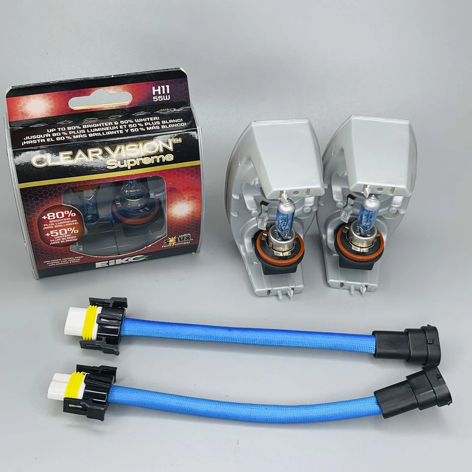 EiKO H11 Clear Vision Supreme Halogen Bulb + Headlight Ceramic Connector - Image 1 of 4